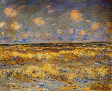Paisaje de mar agitado de Claude Monet Pinturas al óleo